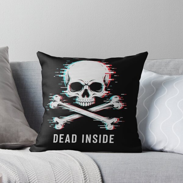 Item preview, 404: DEAD INSIDE – Glitched Skull Cyberpunk Halloween  designed and sold by FelixnRobinus.