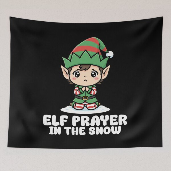 Item preview, ELF PRAYER IN THE SNOW - CHRISTMAS ELF designed and sold by KEF Custom.