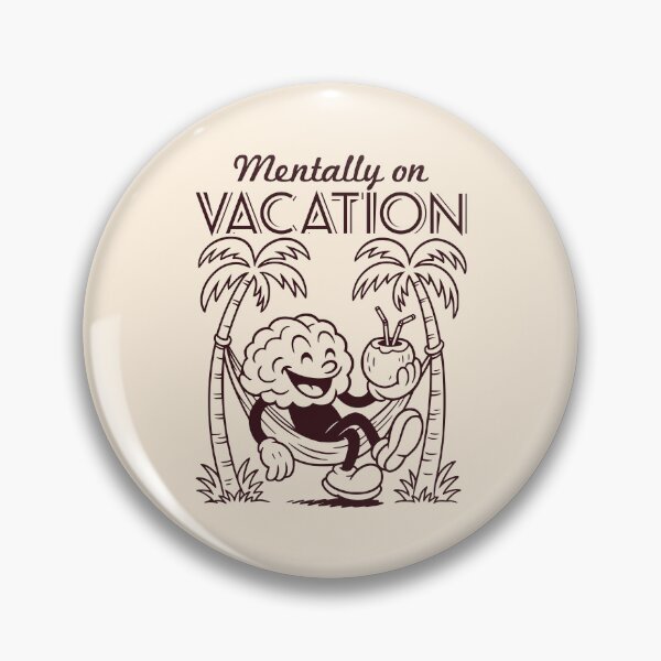 Item preview, Retro Cartoon Brain on Vacation designed and sold by TheJollyDoodle.