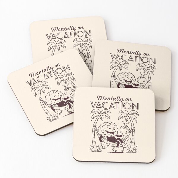 Item preview, Retro Cartoon Brain on Vacation designed and sold by TheJollyDoodle.