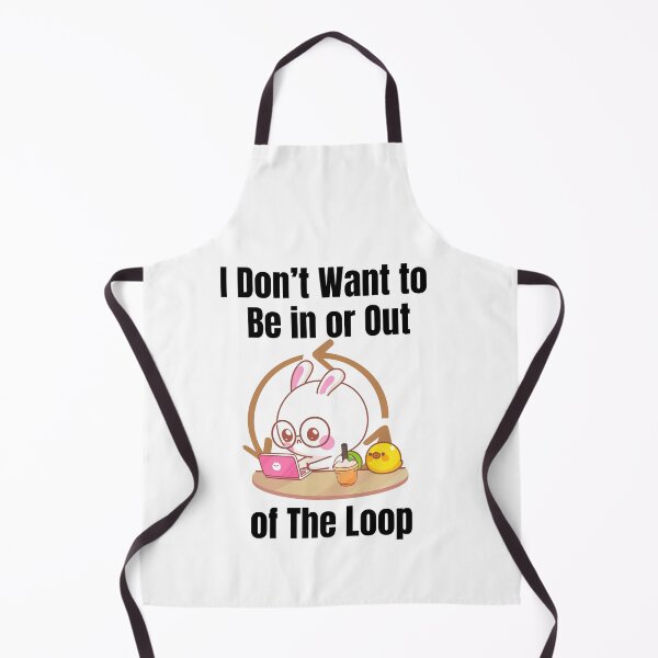 Item preview, I dont want to be in or out of the loop Cute rabbit Programmer | Kawaii rabbit Coding Design | Lazy Working Dog Laptop Art designed and sold by luckyhue.