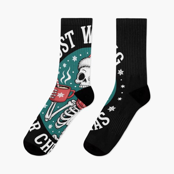 Item preview, Christmas Skeleton Drinking Hot Cocoa designed and sold by DeadlockCrew.