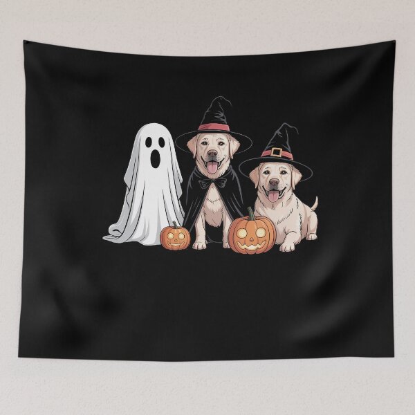 Item preview, Golden Retriever Ghost Dog Halloween Golden Retriever Witch designed and sold by TyraYoung.
