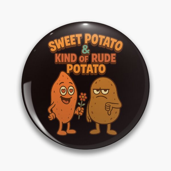 Item preview, Sweet Potato & Kind of Rude Potato – Funny Retro Cartoon Duo designed and sold by FrameFlow.