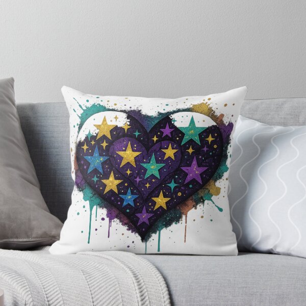 Item preview, Starry Love – Cosmic Heart Graffiti Tee designed and sold by PastimeMastery.