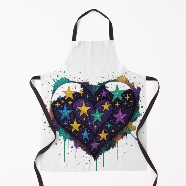 Item preview, Starry Love – Cosmic Heart Graffiti Tee designed and sold by PastimeMastery.