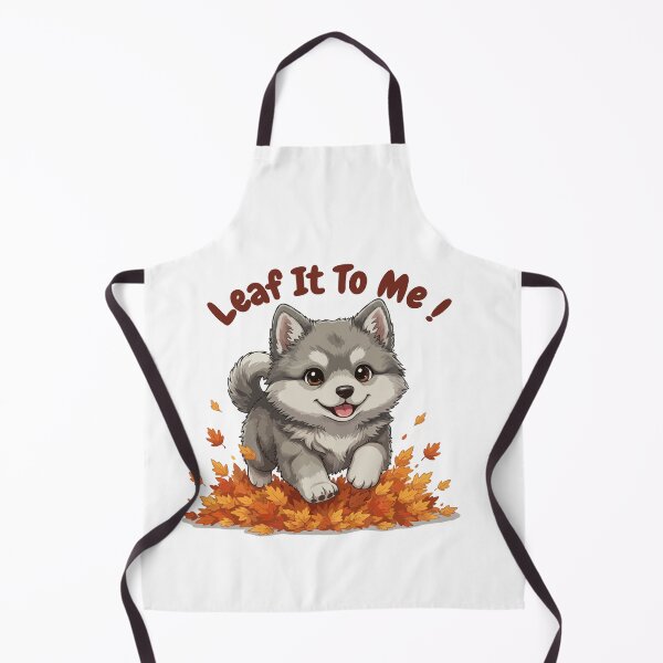 Item preview, Leaf It To Me Keeshond Dog Running in Fall Leaves Cute Autumn designed and sold by The Real Life Symphony.