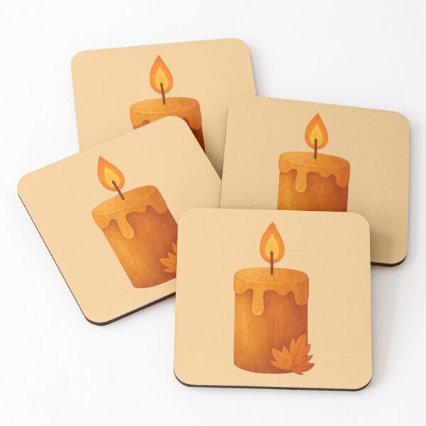 Item preview, Cozy Autumn Candle — Fall Aesthetic Sticker, Mug & More | Warm Watercolor Candlelight Design designed and sold by HealthCoreCommunity.
