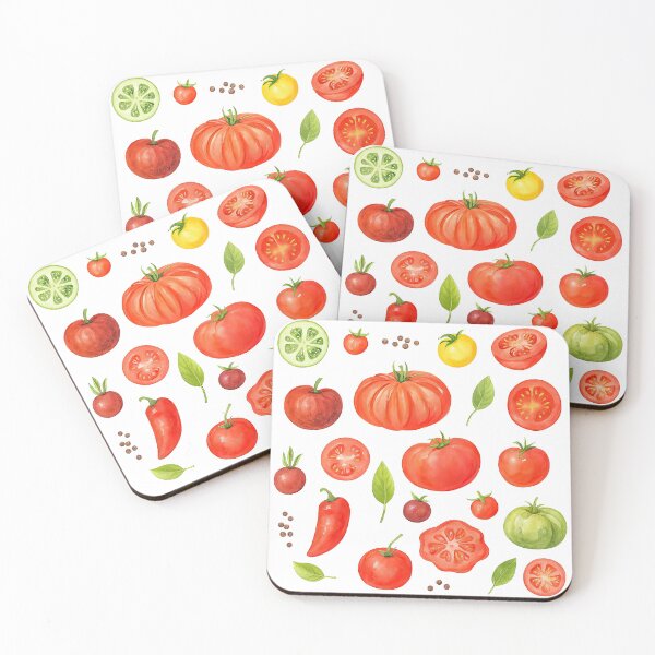Item preview, Tomato and Pepper Collection with Watercolor Texture designed and sold by ArtfulWeave.