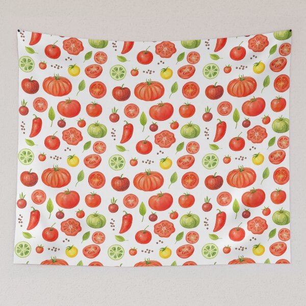 Item preview, Tomato and Pepper Collection with Watercolor Texture designed and sold by ArtfulWeave.