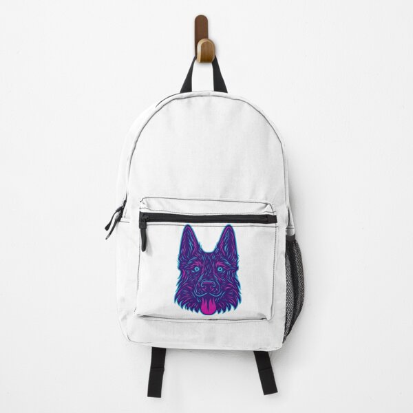Item preview, Neon German Shepherd Dog Head Illustration designed and sold by ArtfulWeave.