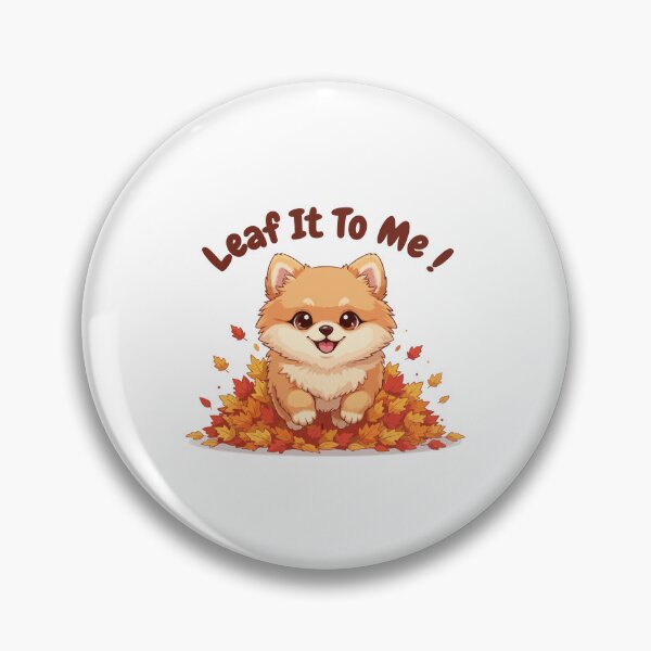 Artikelvorschau, Leaf It To Me Pommerscher Hund, der im Herbstlaub läuft, süßer Herbst entworfen und verkauft von The Real Life Symphony.