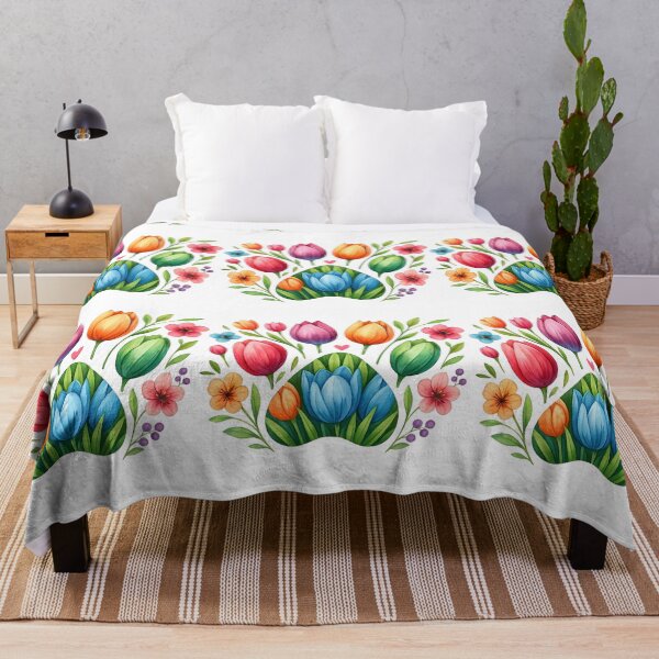 Item preview, Floral Tulip Paw Print with Colorful Garden Flowers designed and sold by ArtfulWeave.