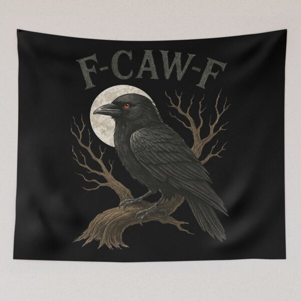 Item preview, Black Crow, F-Caw-F Black Bird Moon Gothic Funny Humor designed and sold by Georgiodaccache.