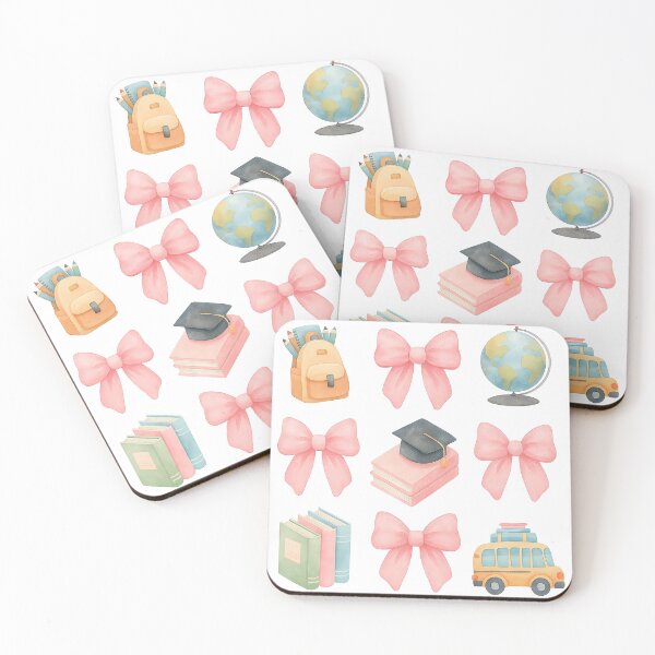 Item preview, Cute Back to School Elements with Pink Bows and Books designed and sold by ArtfulWeave.
