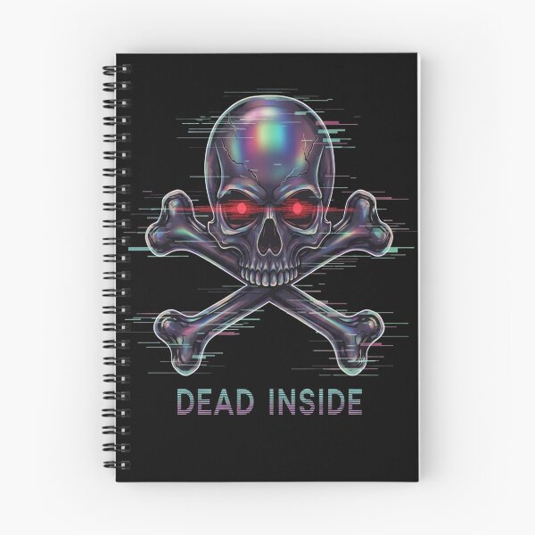 Item preview, DEAD INSIDE – Glitched Skull Cyberpunk Halloween  designed and sold by FelixnRobinus.