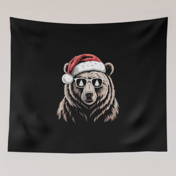 Item preview, Funny Bear Cool Punk Rock Christmas designed and sold by DeadlockCrew.