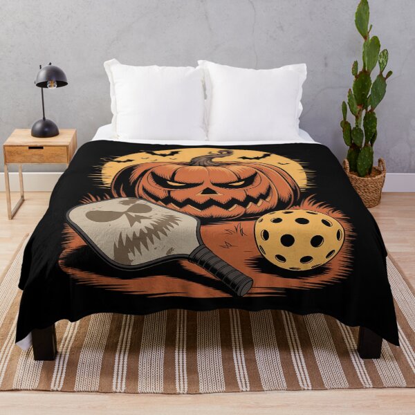 Item preview, Pickleball Halloween Spooky Season Pumpkin designed and sold by ValerieRodrigue.