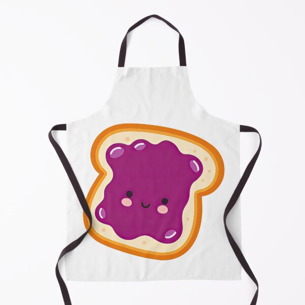 Item preview, Kawaii Jelly Toast Character in Purple with Happy Face designed and sold by ArtfulWeave.