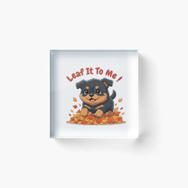 Item preview, Leaf It To Me Rottweiler Dog Running in Fall Leaves Cute Autumn designed and sold by The Real Life Symphony.