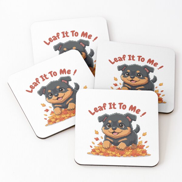 Item preview, Leaf It To Me Rottweiler Dog Running in Fall Leaves Cute Autumn designed and sold by The Real Life Symphony.