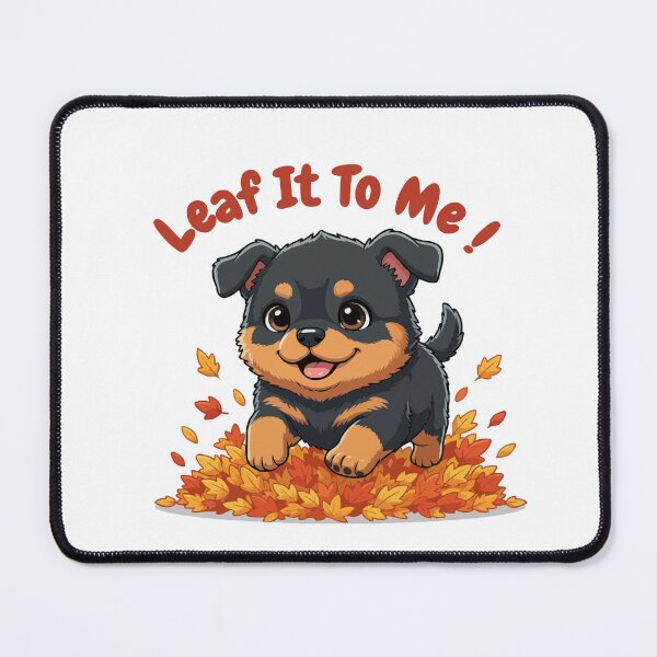 Item preview, Leaf It To Me Rottweiler Dog Running in Fall Leaves Cute Autumn designed and sold by The Real Life Symphony.