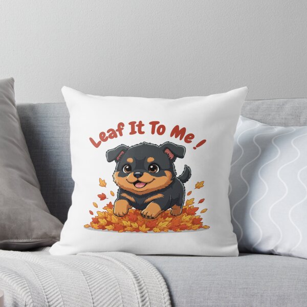 Item preview, Leaf It To Me Rottweiler Dog Running in Fall Leaves Cute Autumn designed and sold by The Real Life Symphony.