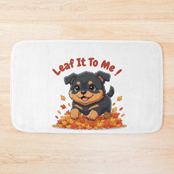 Item preview, Leaf It To Me Rottweiler Dog Running in Fall Leaves Cute Autumn designed and sold by The Real Life Symphony.