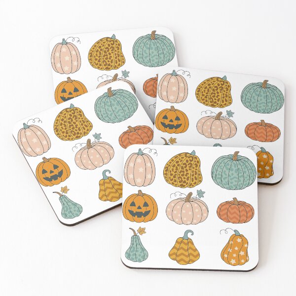 Item preview, Whimsical Patterned Pumpkins in Fall Pastel Colors designed and sold by ArtfulWeave.