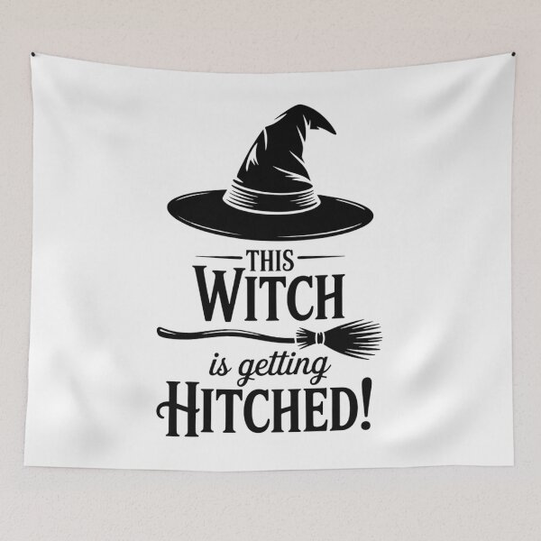 Item preview, Halloween Bachelorette Party Witch is Getting Hitched designed and sold by papertaless.