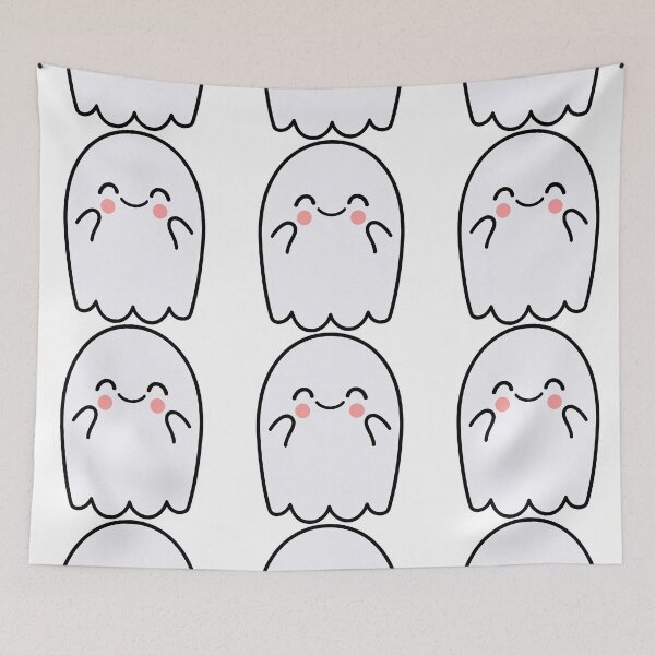 Item preview, Cute Kawaii Ghost with Blushing Cheeks and Smile designed and sold by ArtfulWeave.