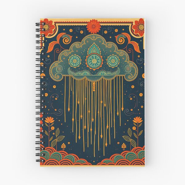 Item preview, Magical Decorative Cloud with Rain – Dreamy Aesthetic Sky Illustration designed and sold by SpeckAndLook.