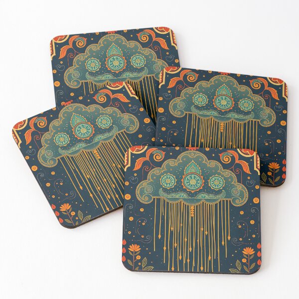 Item preview, Magical Decorative Cloud with Rain – Dreamy Aesthetic Sky Illustration designed and sold by SpeckAndLook.