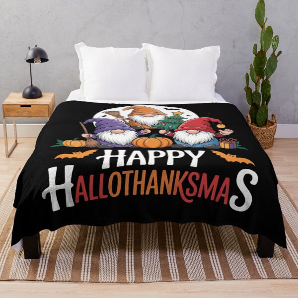Item preview, Happy Hallothanksmas Gnomes Lover Halloween Merry Christmas designed and sold by papertaless.
