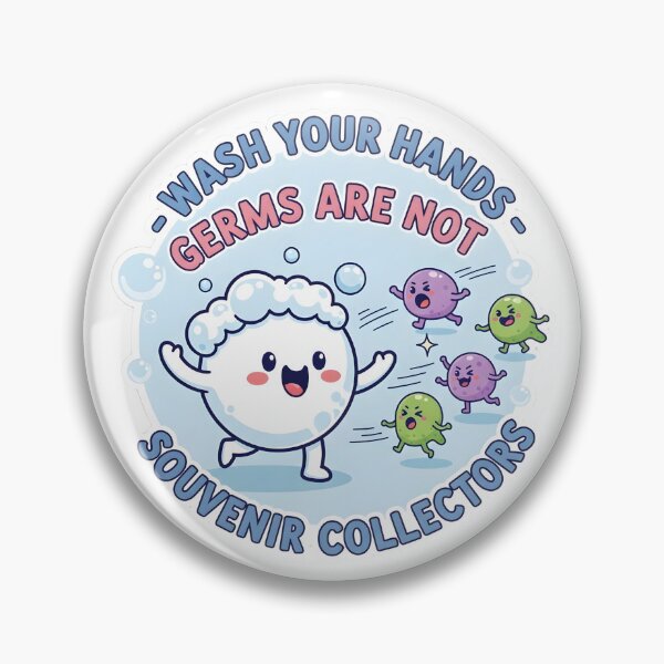 Item preview, Wash Your Hands Germs Not Souvenirs Sticker - Funny Bathroom Sign - Kids Hygiene designed and sold by SewRed.