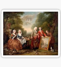 William Hogarth, English, 1697-1764 -- Conversation Piece Portrait of Sir Andrew Fountaine Sticker