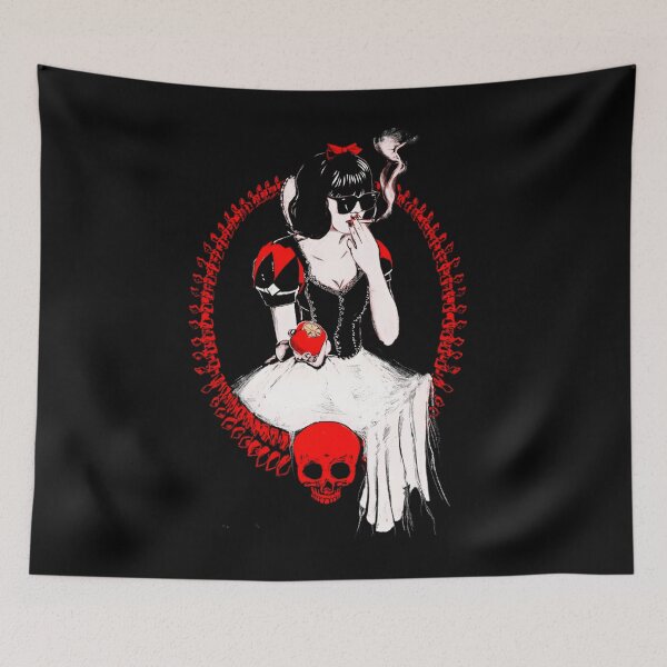 Item preview, Dark Princess Smoking – Gothic Art Print designed and sold by uajgmovwu76.
