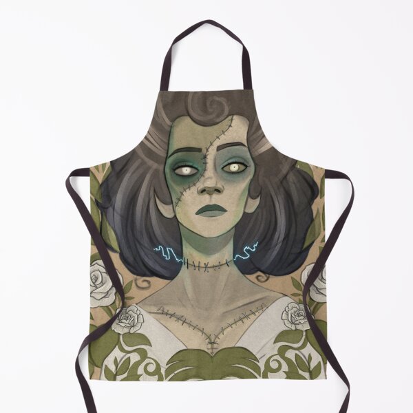 Artikelvorschau, Die Braut | Jugendstil Gothic Frankenstein Illustration entworfen und verkauft von Hallowette.