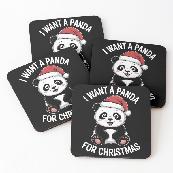 Aperçu de l'œuvre Je veux un panda pour Noël Pyjama panda garçons filles créée et vendue par papertaless.