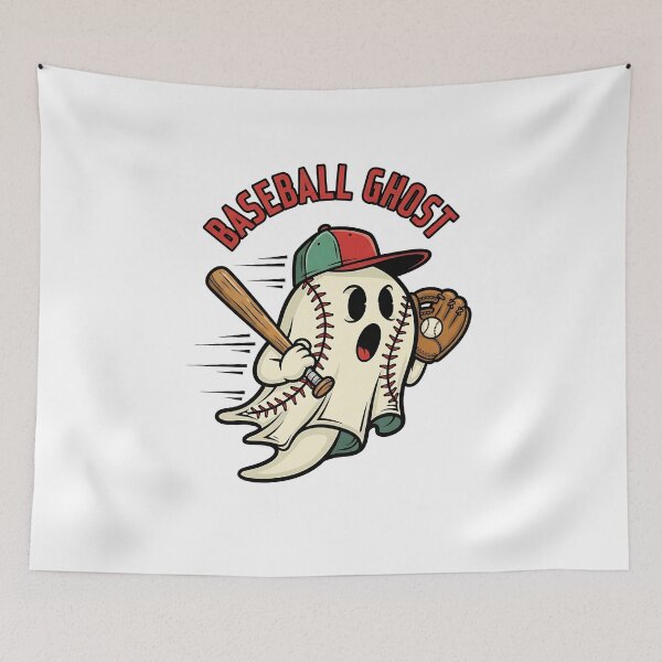 Item preview, Baseball Ghost Player with Bat and Glove – Halloween Sports designed and sold by facegm.