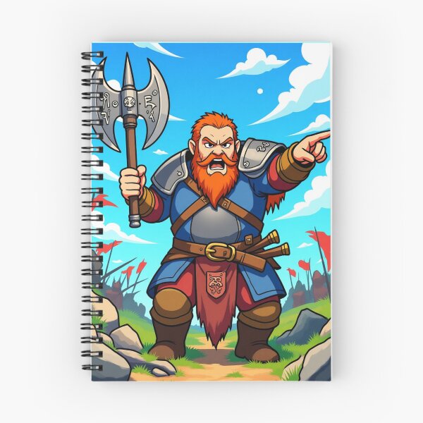 Item preview, Cartoon-style Dwarven Warrior On Battlefield designed and sold by Fanta-sticky.