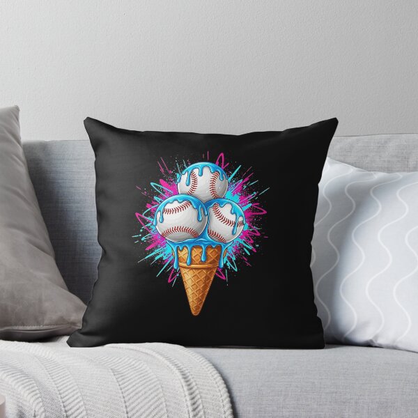 Item preview, Baseball Ice Cream Funny Ice Cream Baseball Drip Watercolor designed and sold by facegm.