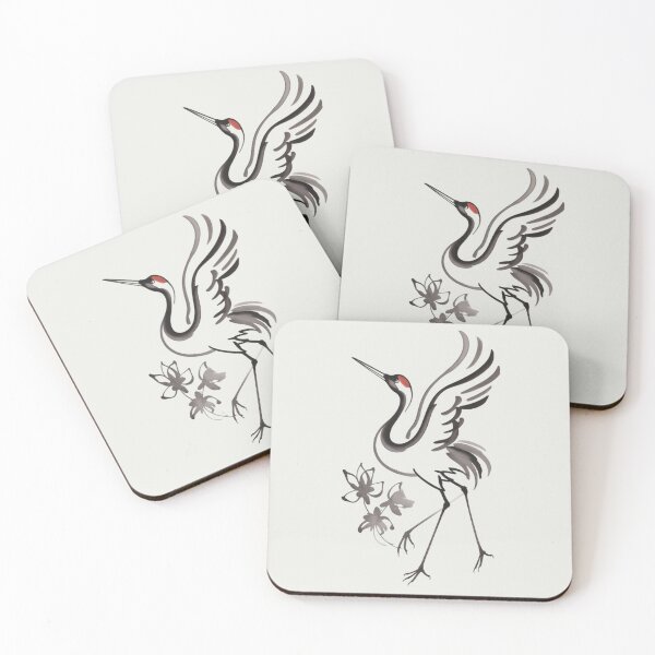 Item preview, an Asian crane in graceful flight designed and sold by 123ks.