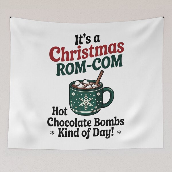 Item preview, It's A Christmas Rom-Com and Hot Chocolate Bomb Kind Of Day designed and sold by papertaless.