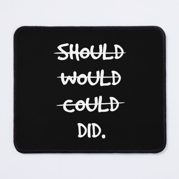 Item preview, Should Would Could Did Strikethrough Lettering designed and sold by FriskySloths.