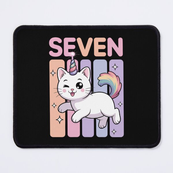 Item preview, 7 Year Old Cute Caticorn Cat Unicorn Birthday Girl B-day designed and sold by Bandikonsalez.