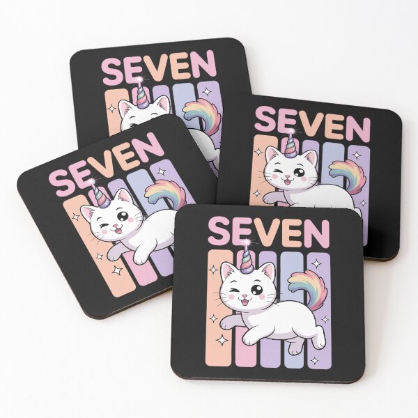 Item preview, 7 Year Old Cute Caticorn Cat Unicorn Birthday Girl B-day designed and sold by Bandikonsalez.