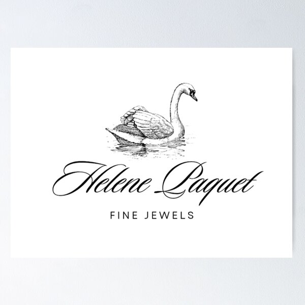 Item preview, Luxury Black and White Swan Design - Classic Vintage Monogram designed and sold by GenZFashion000.