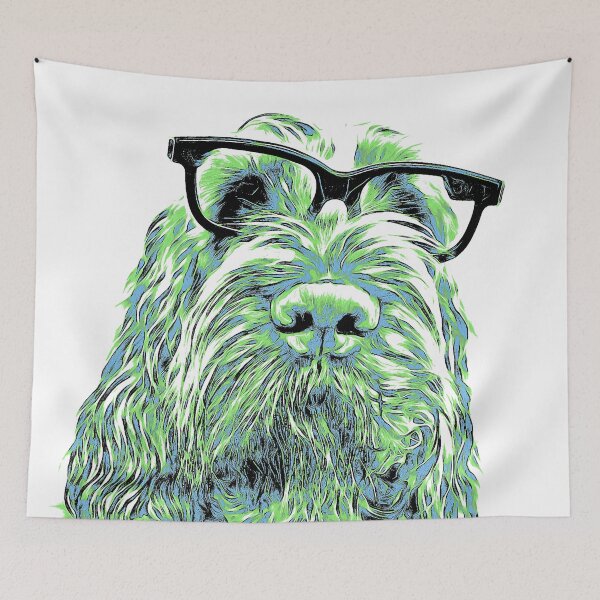 Item preview, Intelligent friend Spinone abstract green by heidiannemorris designed and sold by FOLK ART FUSION by heidiannemorris.