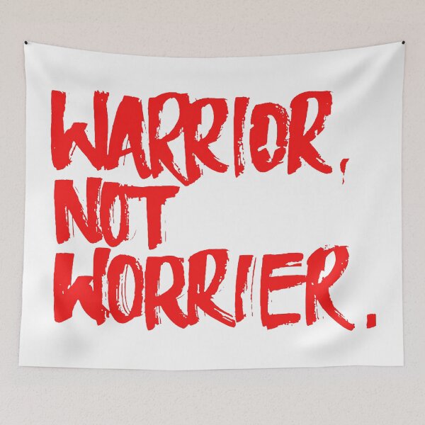 Item preview, Warrior Not Worrier Brush Lettering designed and sold by FriskySloths.